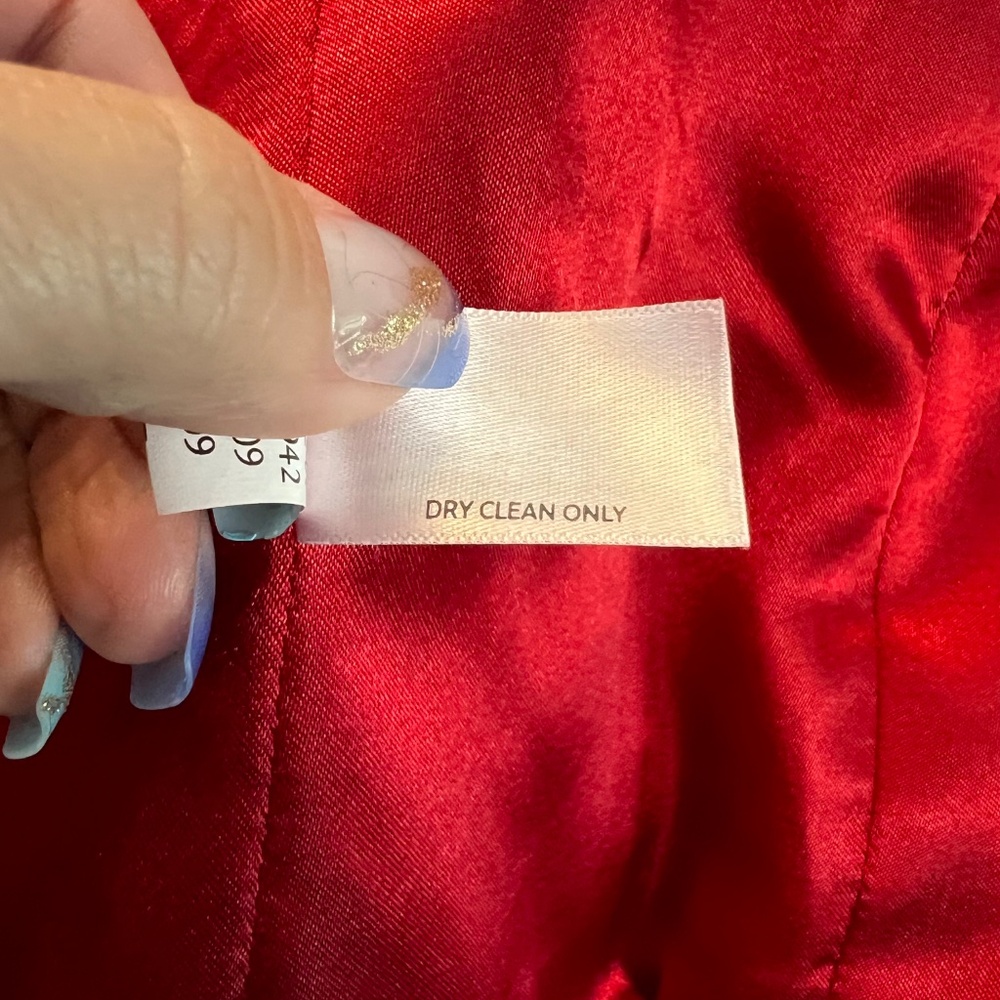 🔴 EUC OLD NAVY Red Double-Breasted Wool-Blend Coat | Sz M - Picture 8 of 8